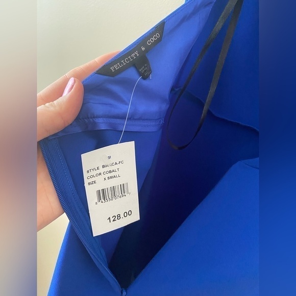 NORDSTROM Felicity & Coco Women's Cutout Fit & Flare Bianca Dress Cobalt Blue XS - Picture 8 of 8